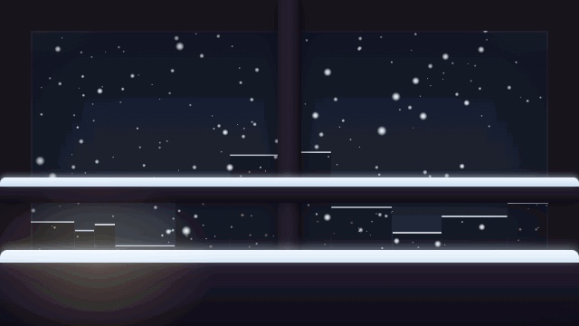 【配信背景】雪の降る窓辺 - Snow Window【ループ切れ目なし/時刻連動】