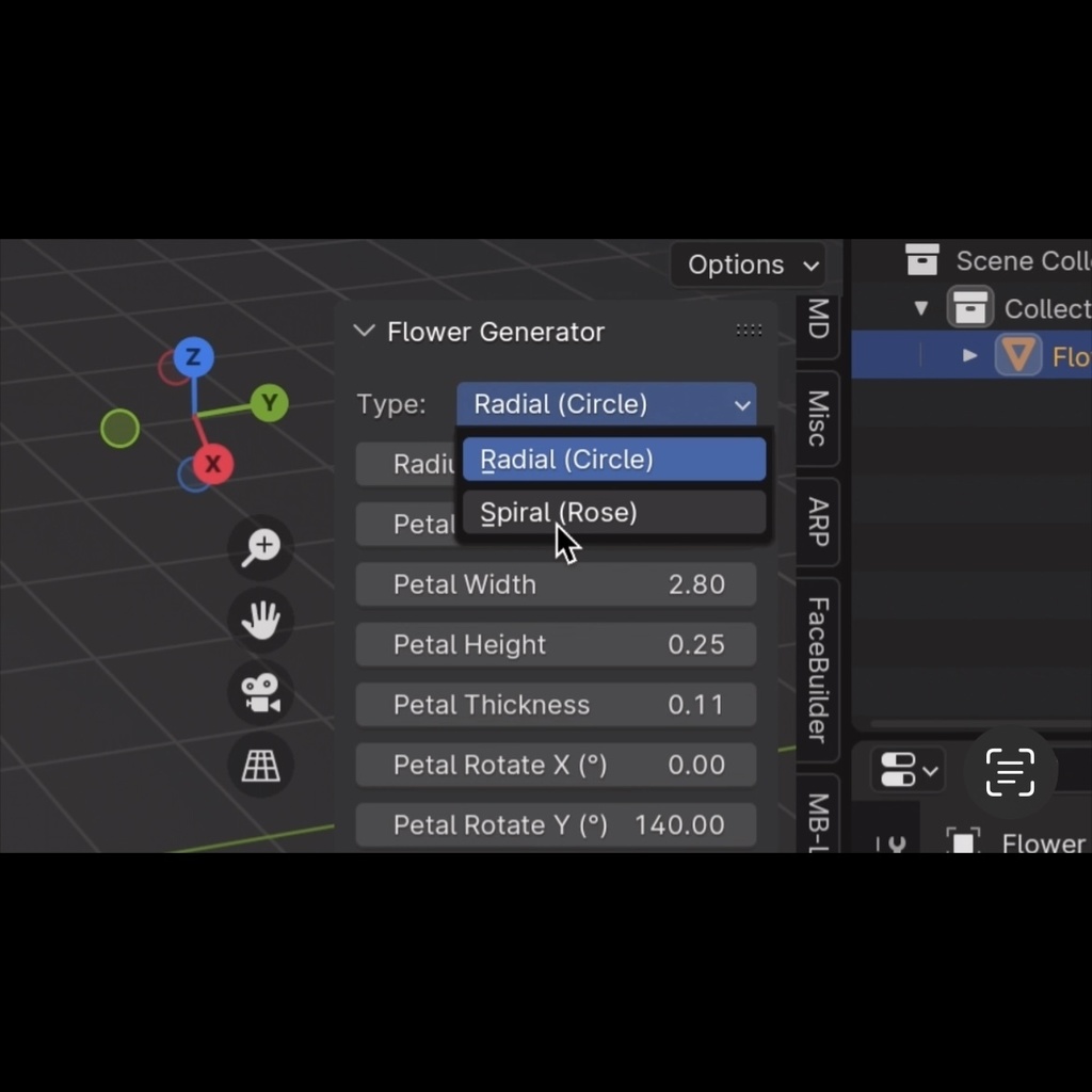 無料版あり / Y2K Flower Generator【Blender Addon】