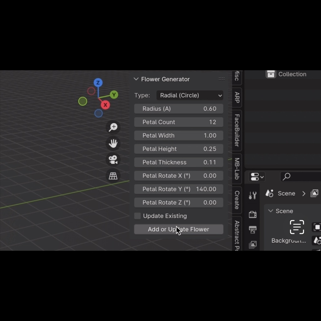 無料版あり / Y2K Flower Generator【Blender Addon】