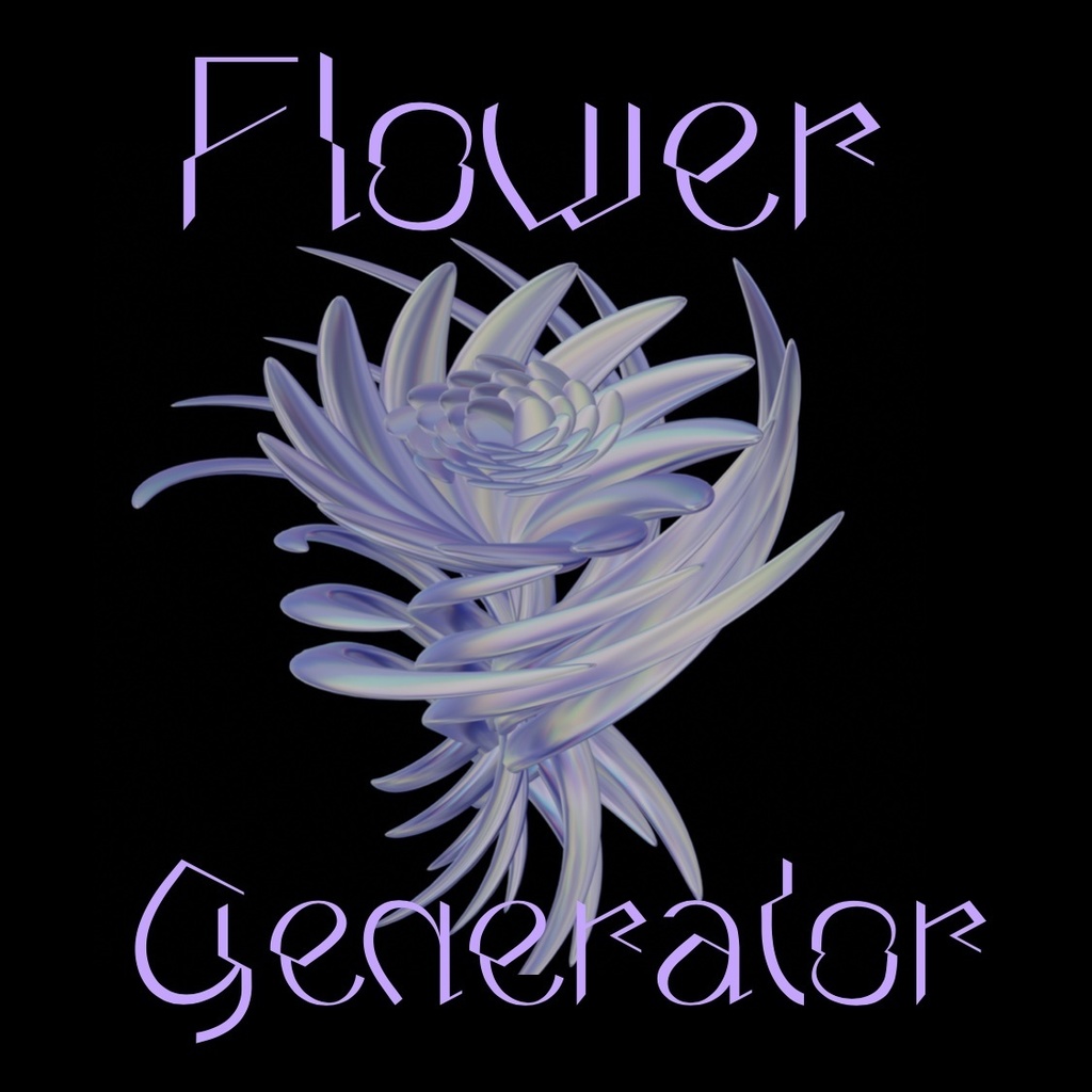 無料版あり / Y2K Flower Generator【Blender Addon】