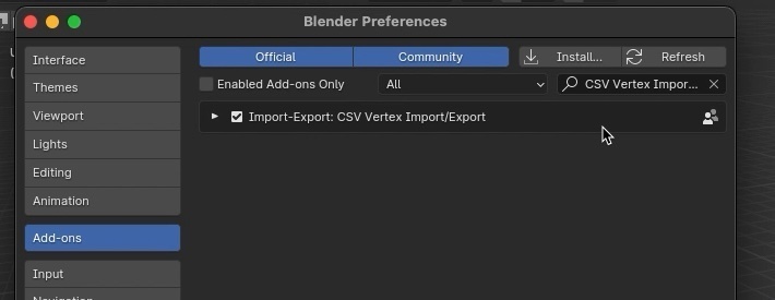 無料版あり / CSV Import & Export【Blender Addon】