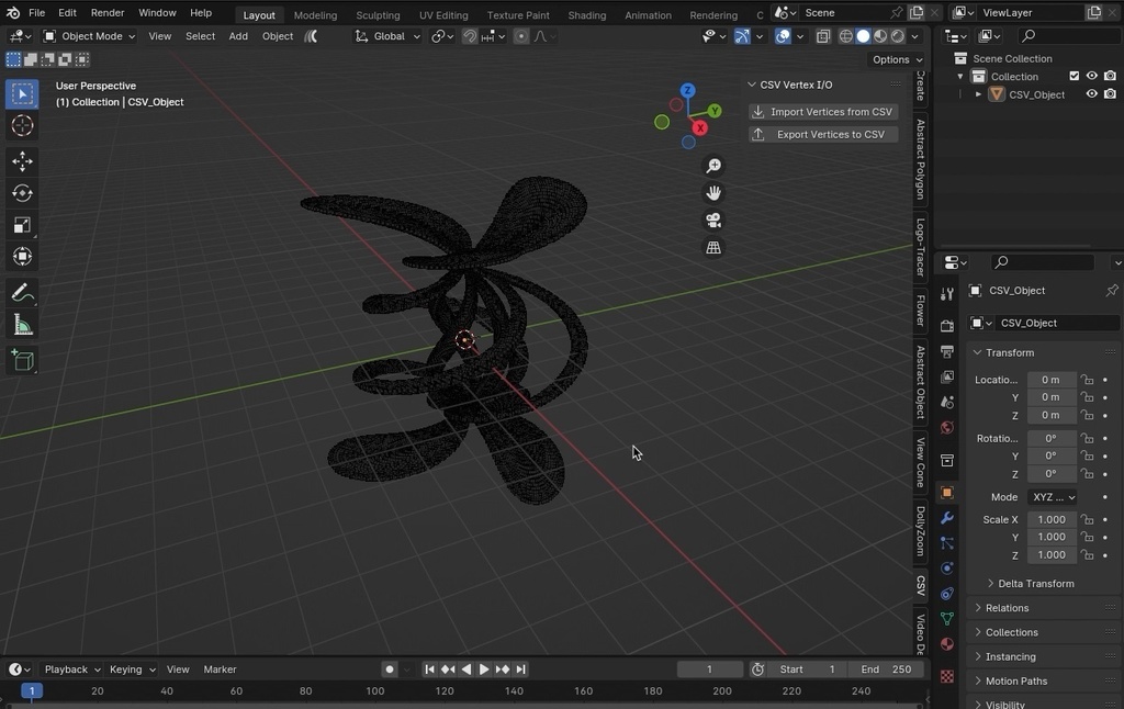 無料版あり / CSV Import & Export【Blender Addon】