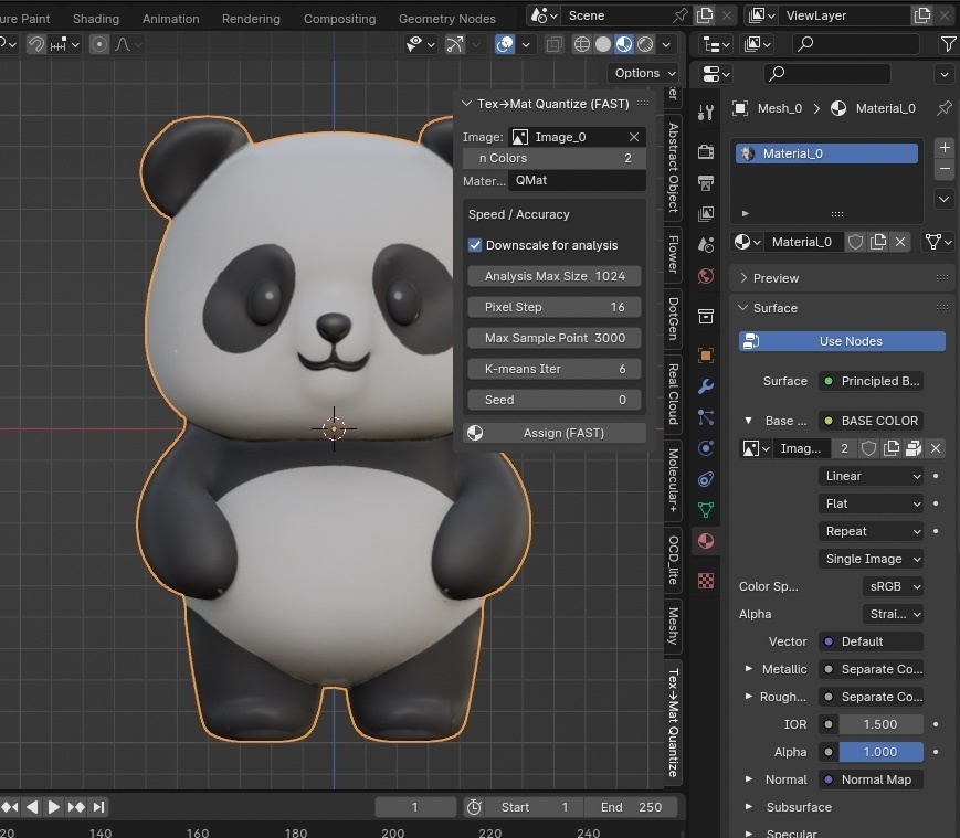 無料版あり / テクスチャ→マテリアルカラー変換【Blender Addon】