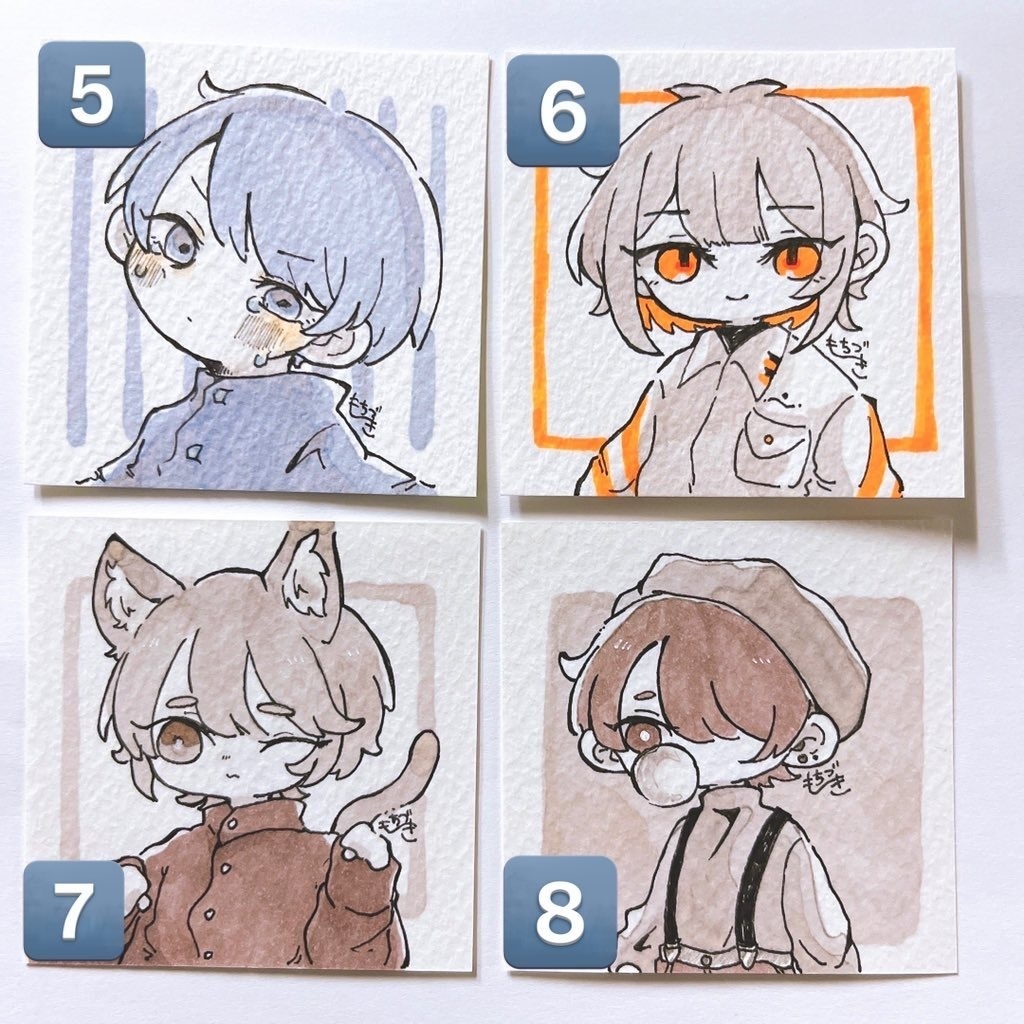 ドローイング原画①〜⑧