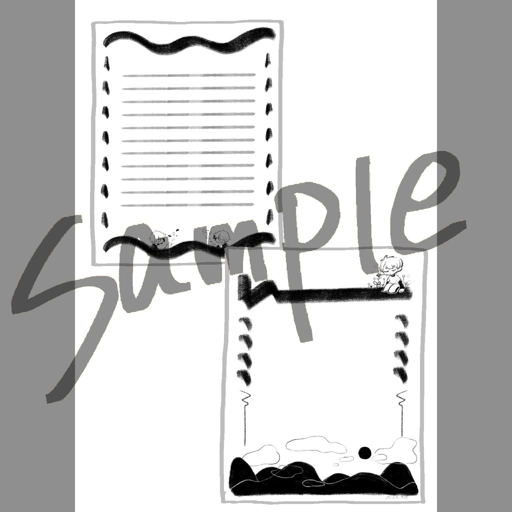 レターセット黒