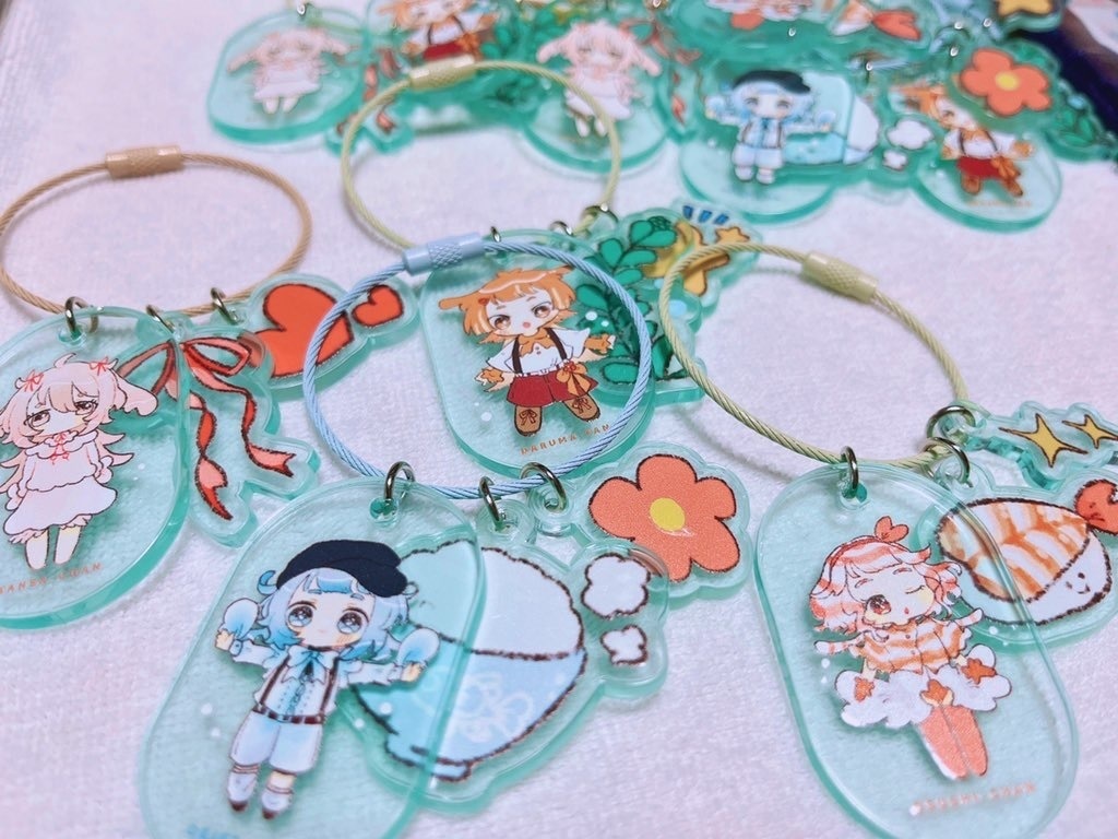メダカちゃん3連アクリルキーホルダー