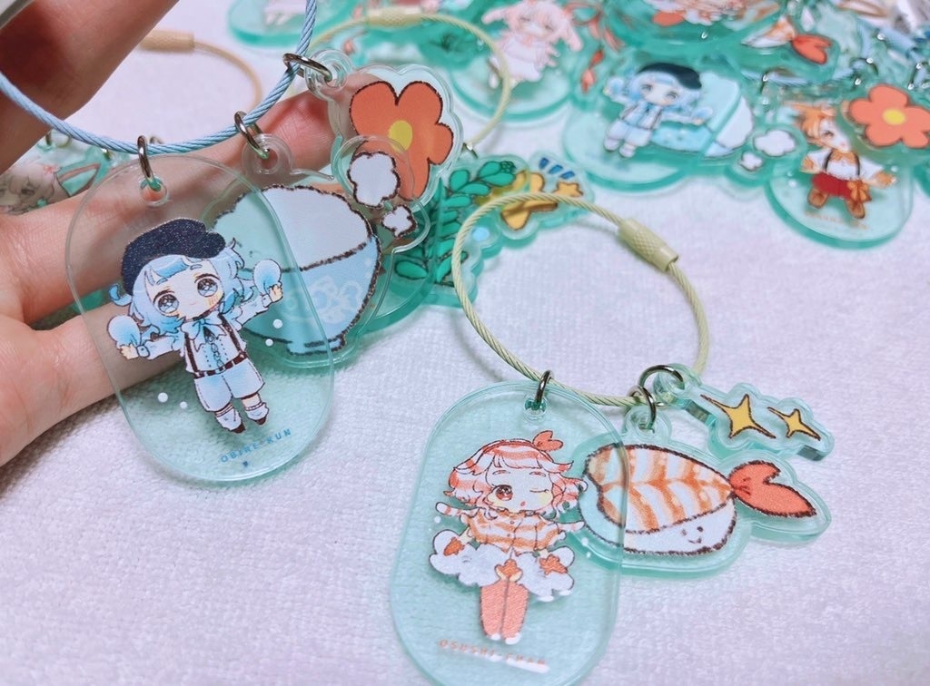 メダカちゃん3連アクリルキーホルダー