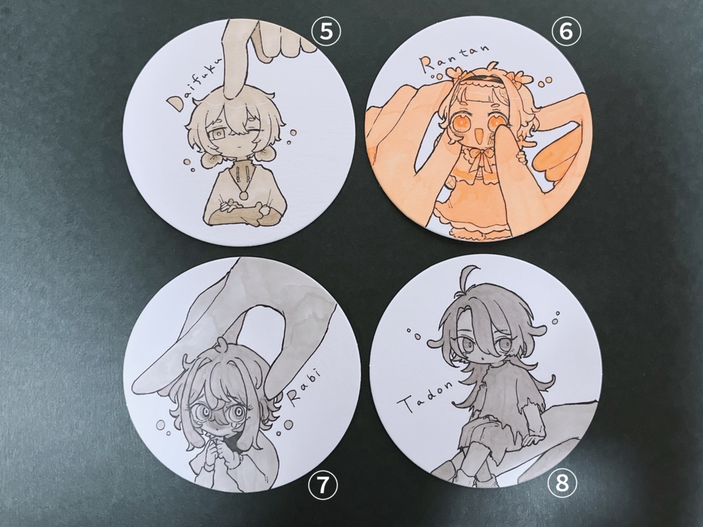 コースター原画8種