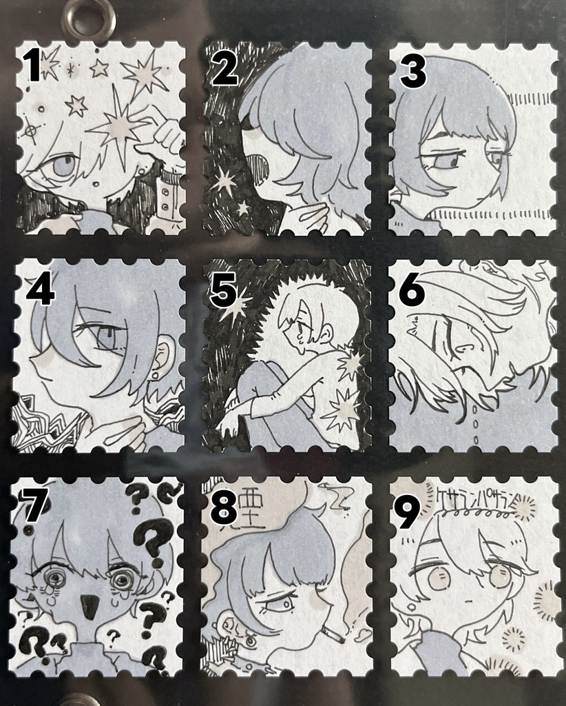 切手風原画シールＣ