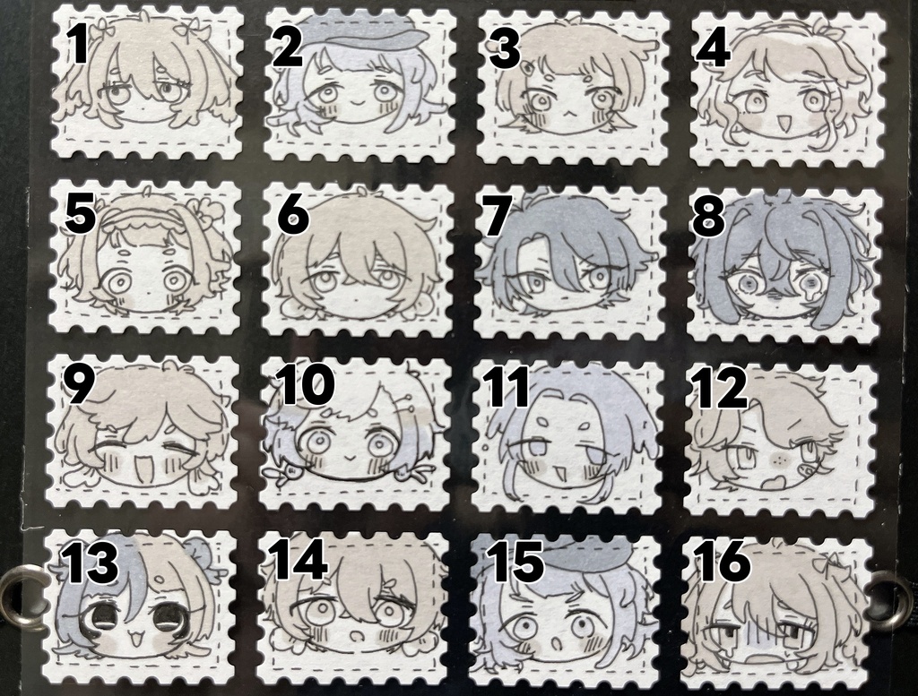 切手風原画シールＧ