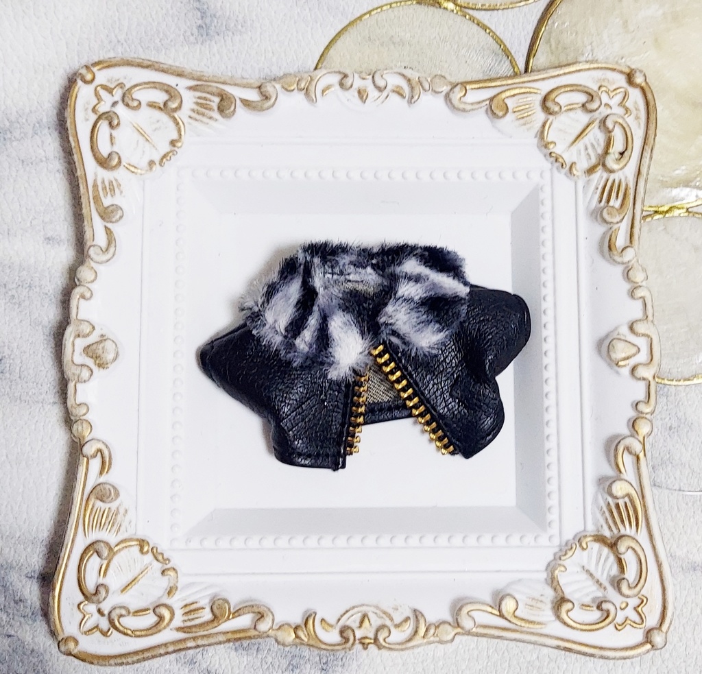 ファー付きレザージャケット