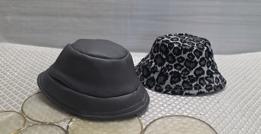 【13cm】リバーシブルレザーバケットハット