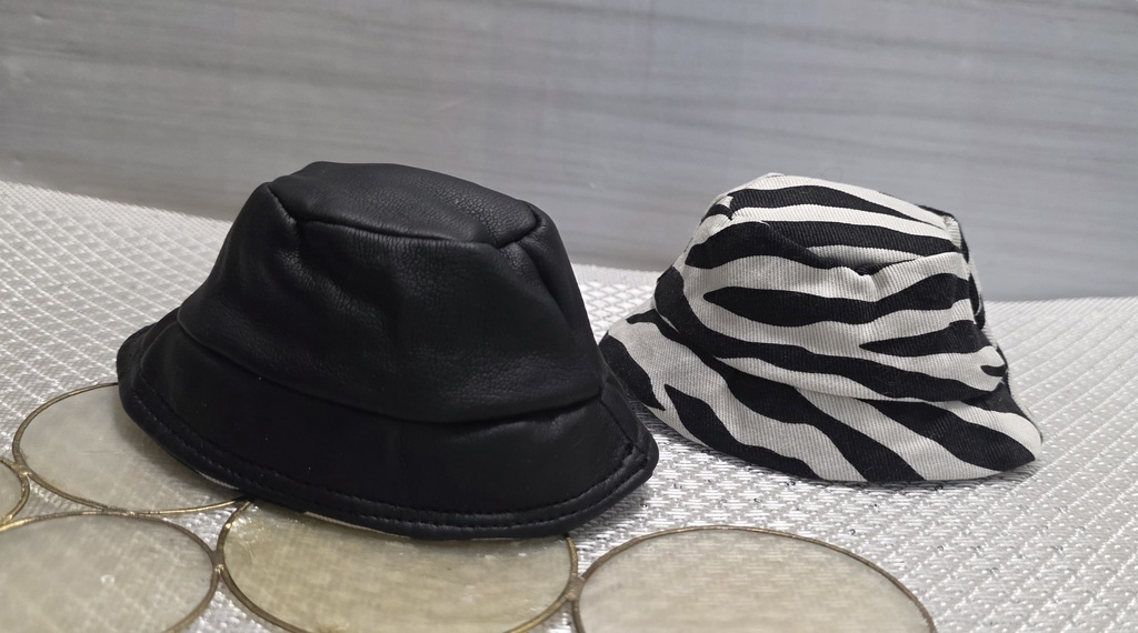 【13cm】リバーシブルレザーバケットハット