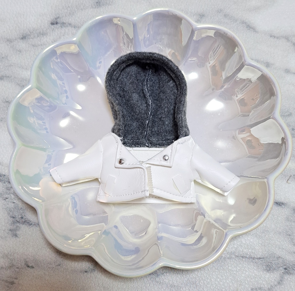 【13cm】フード付きレザージャケット