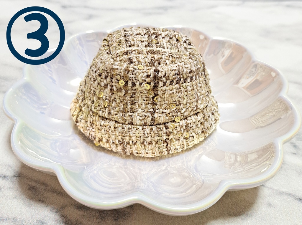 【10cm】ツイードバケットハット