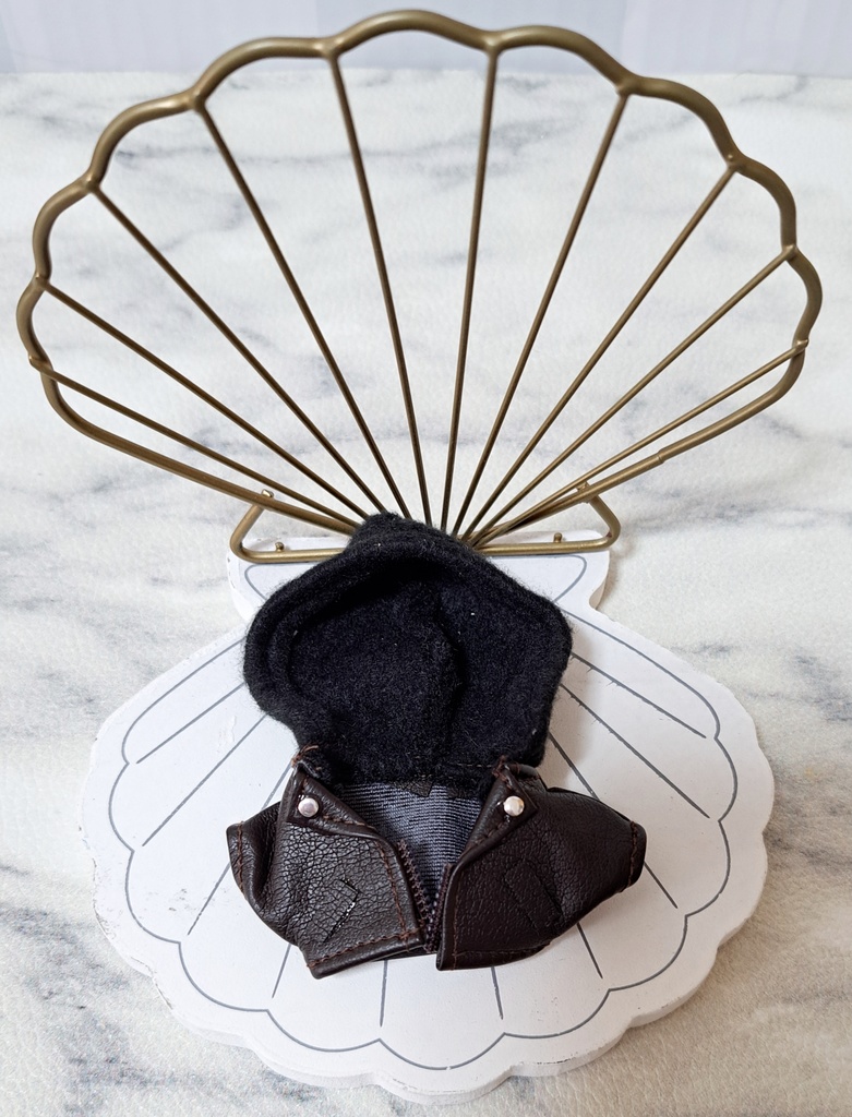 【10cm】フード付きライダースジャケット