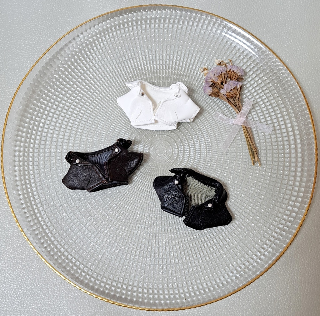 【10cm】襟付きライダースジャケット