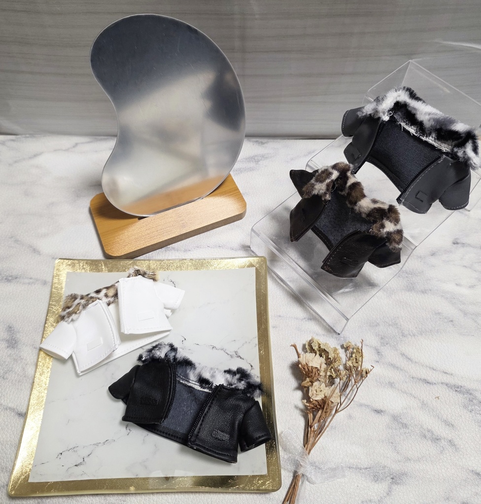 【13cm】ファー襟レザージャケット