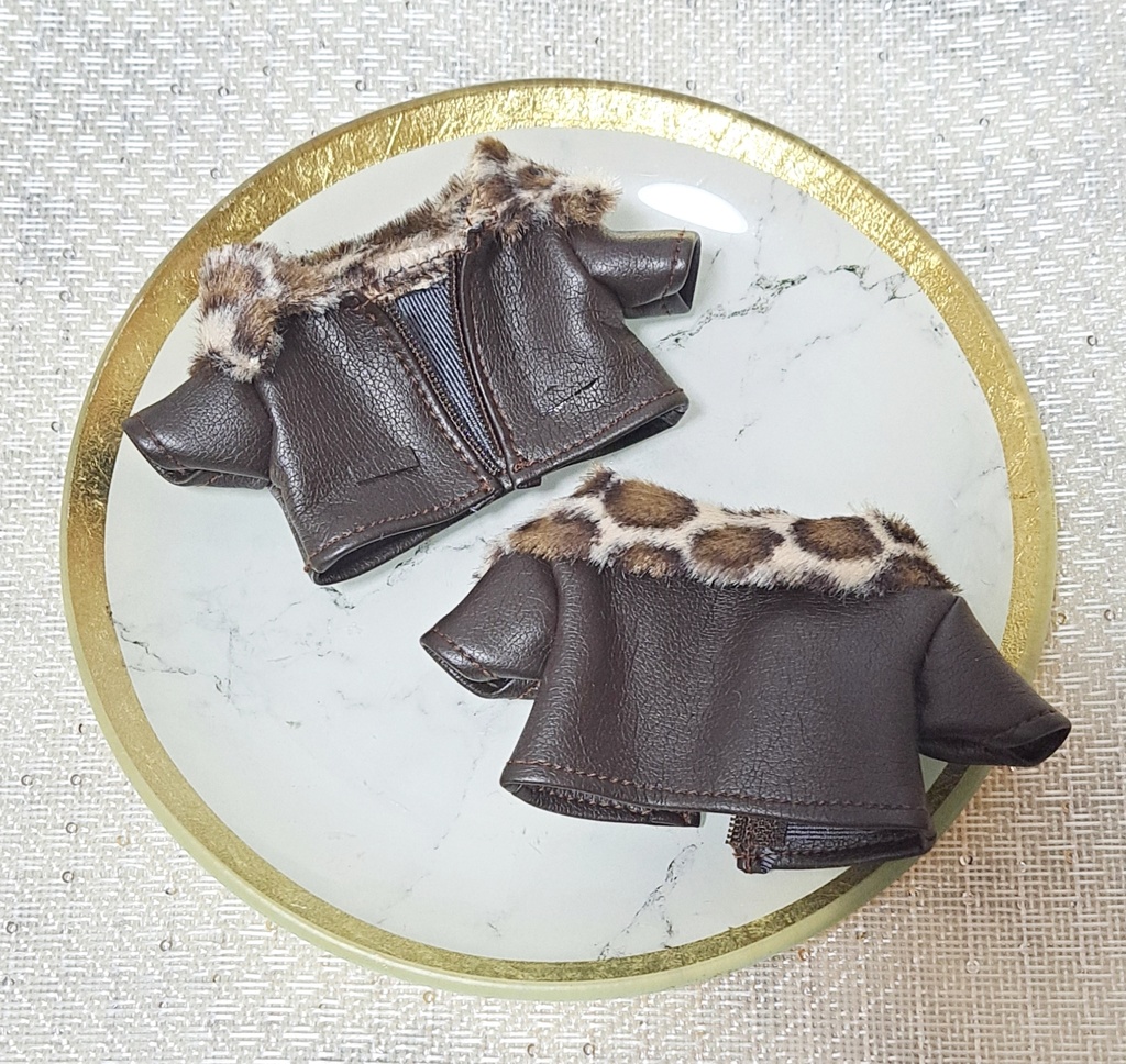 【13cm】ファー襟レザージャケット