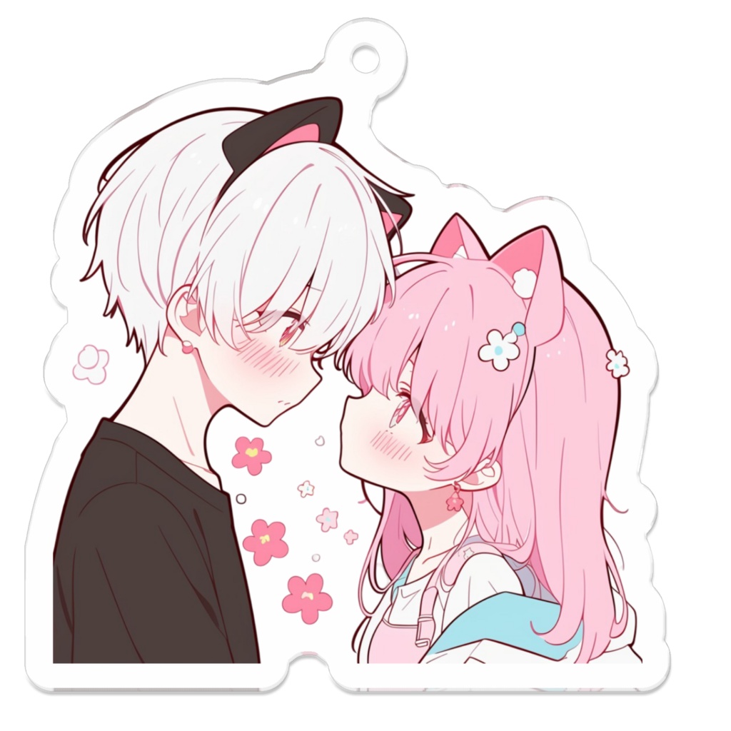 Purrfect Couple keychain