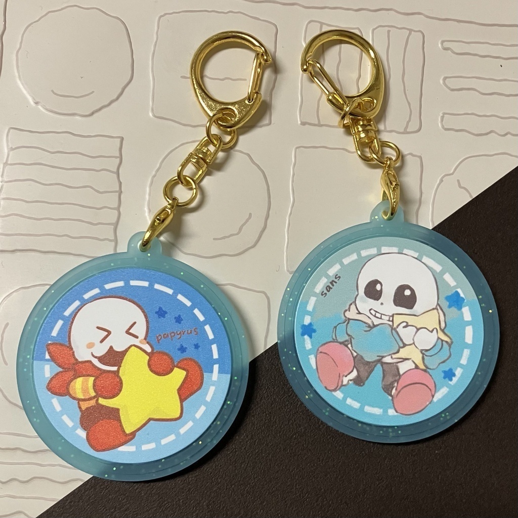 【水色セット】ほねきょのラバーキーホルダー