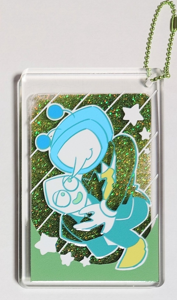 ピピテナグリッターオイルアクリルキーホルダー