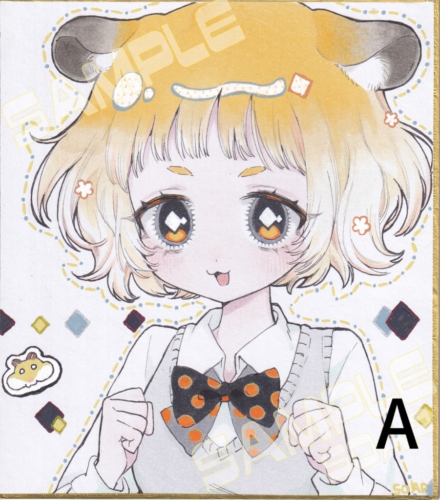 ミニ色紙　原画