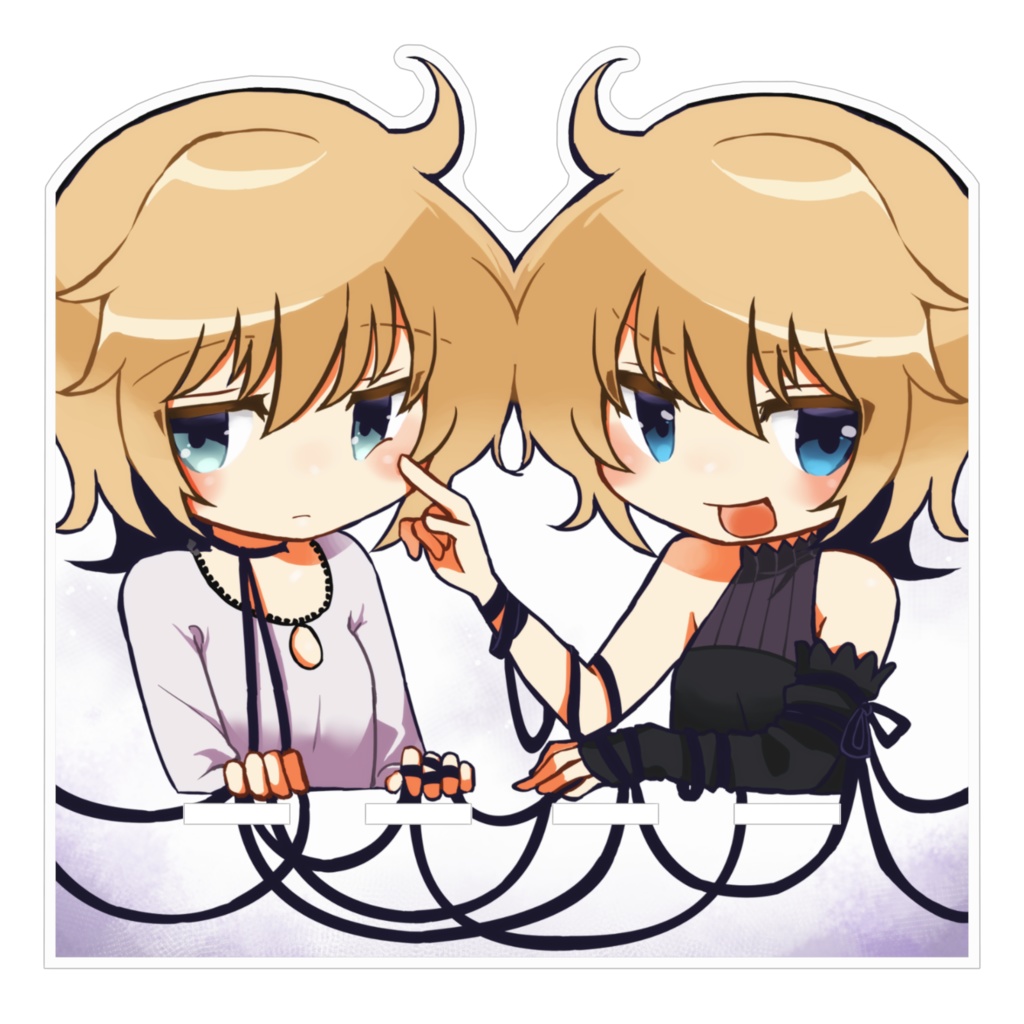 白黒アクリルスマホスタンド