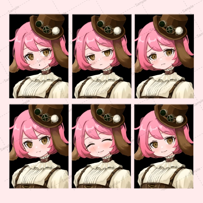 スチームパンクなウサ耳女の子立ち絵