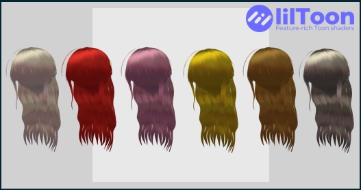 【オリジナルヘアー】ハーフアップ【VRChat】