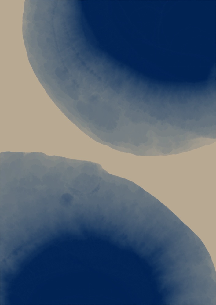 【表紙等印刷用】黒とベージュと紺の水彩素材