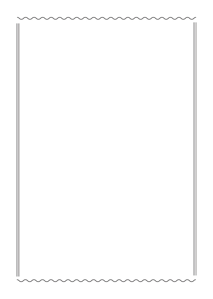 【表紙等印刷用】シンプルな枠素材・2