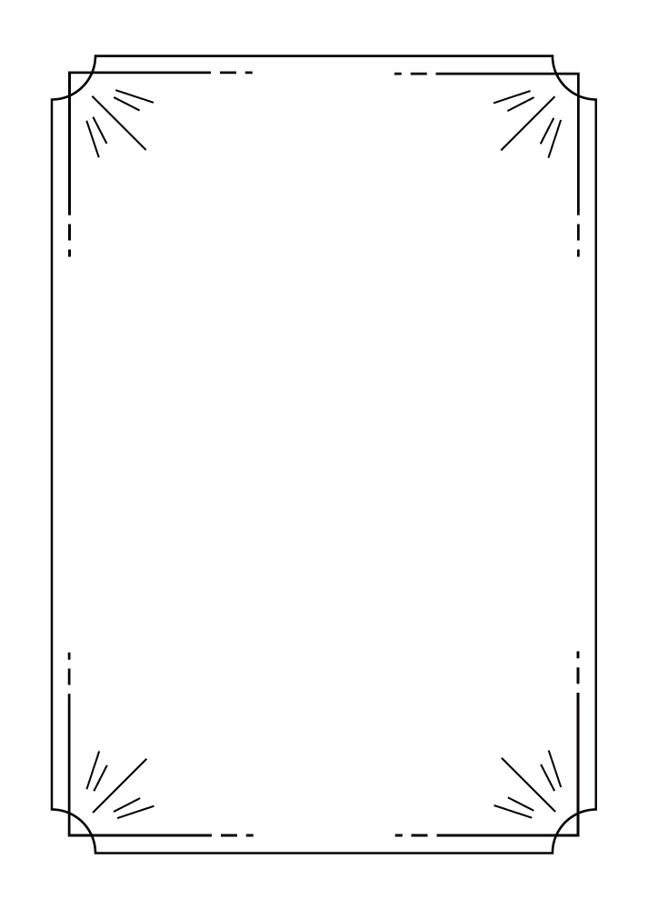 【表紙等印刷用】シンプルな枠素材・2