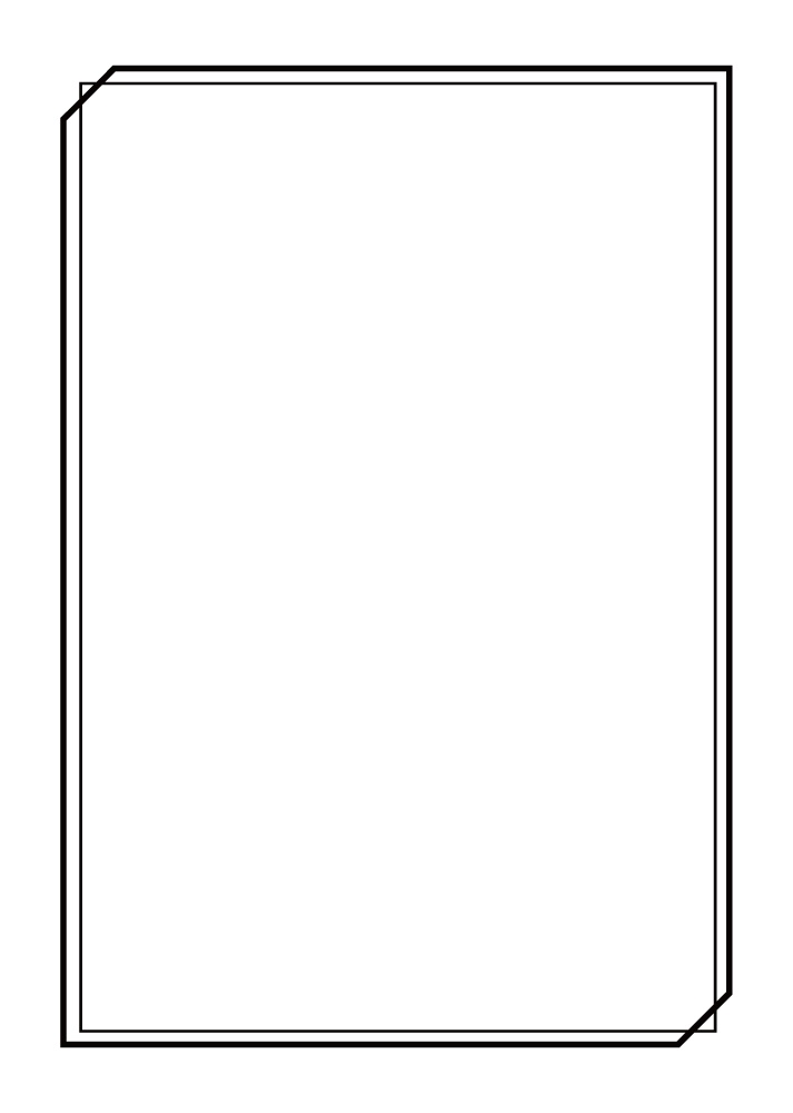 【表紙等印刷用】シンプルな枠素材・2