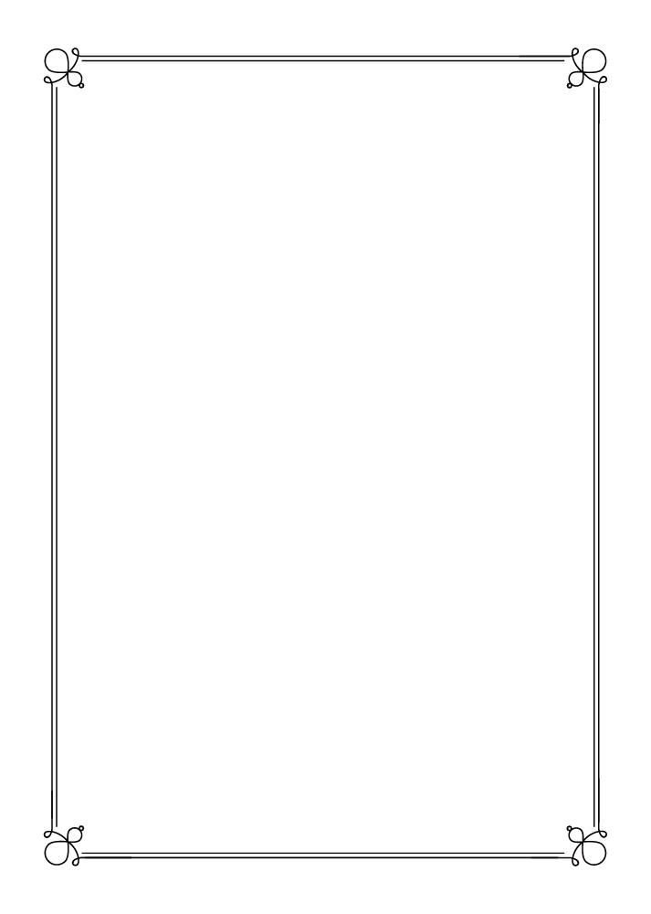 【表紙等印刷用】シンプルな枠素材・2