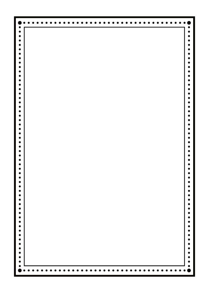 【表紙等印刷用】シンプルな枠素材・2