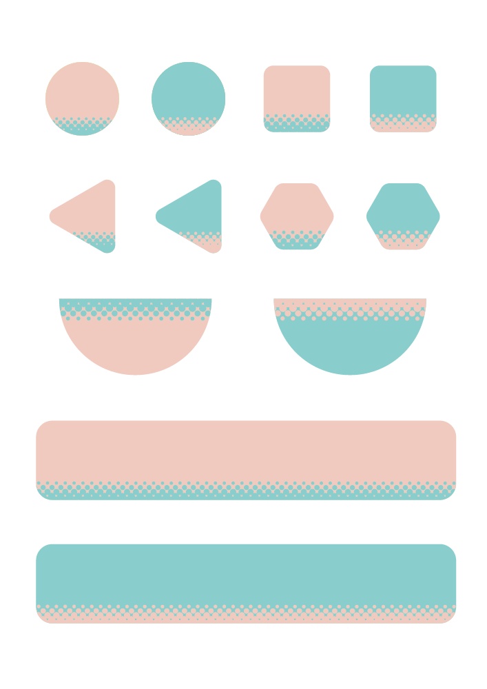 【印刷用高解像度】ドット柄お品書き・表紙素材セット集