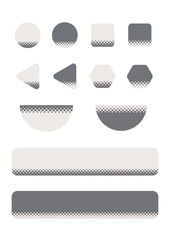 【印刷用高解像度】ドット柄お品書き・表紙素材セット集