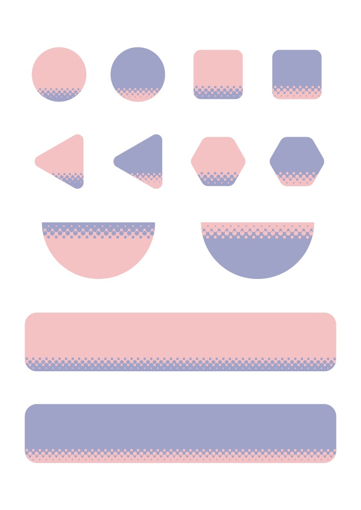 【印刷用高解像度】ドット柄お品書き・表紙素材セット集