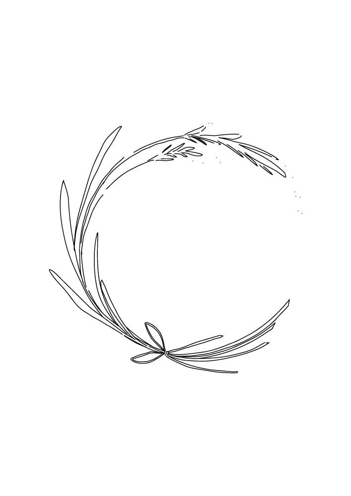 【印刷用高解像度】シンプルな植物のフレーム集