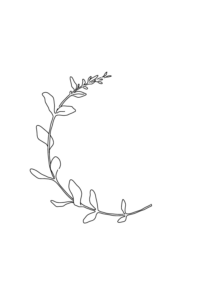 【印刷用高解像度】シンプルな植物のフレーム集