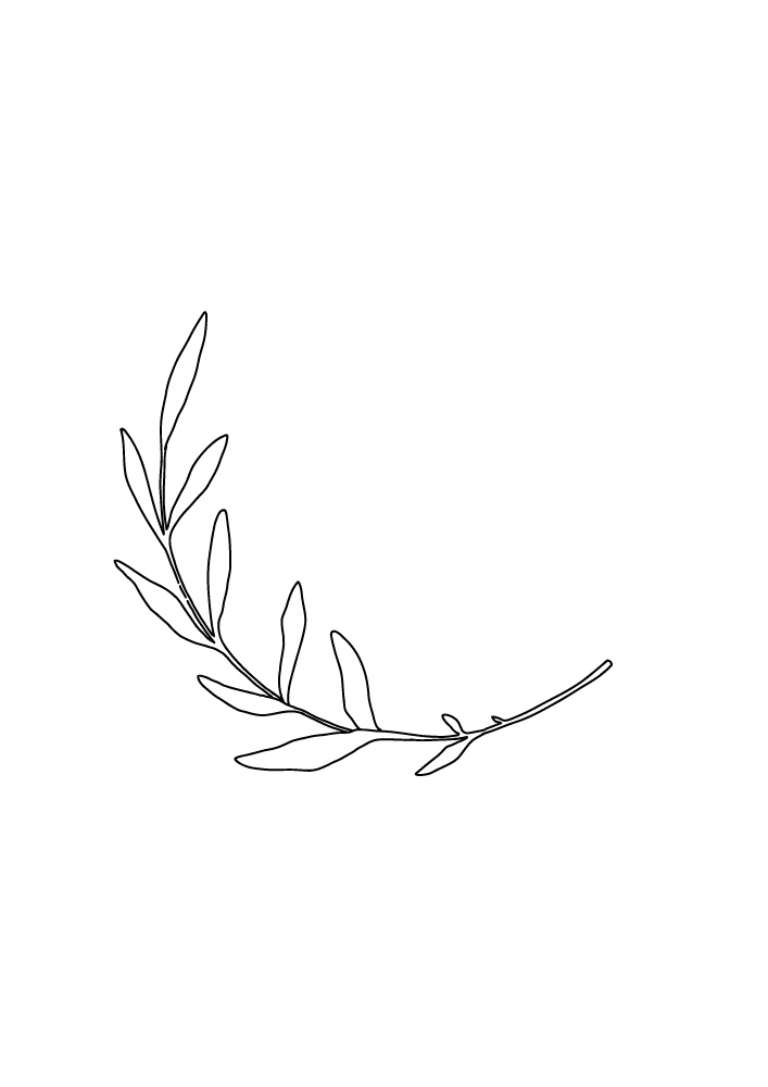 【印刷用高解像度】シンプルな植物のフレーム集