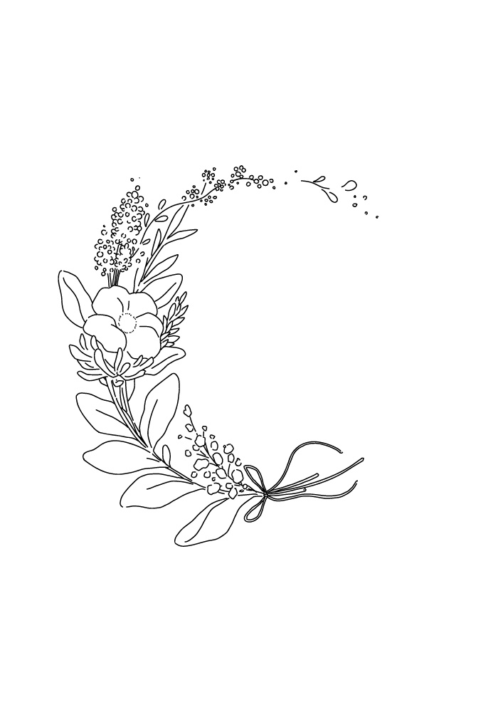 【印刷用高解像度】シンプルな植物のフレーム集