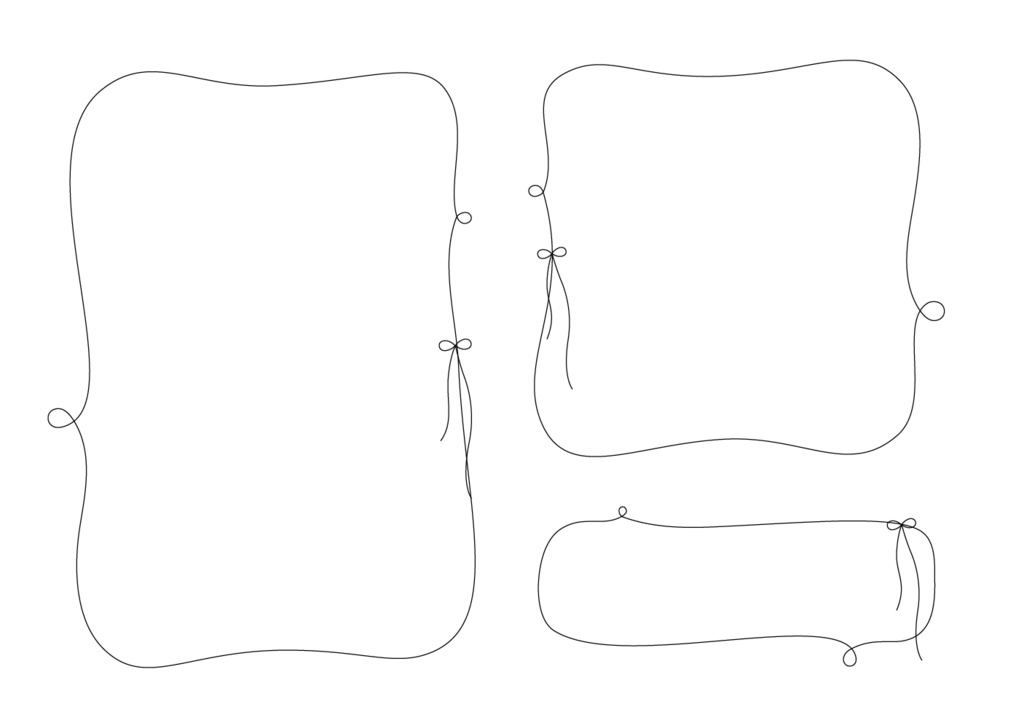 【印刷用高解像度】統一感のある紙面を作る・シンプルな枠素材集