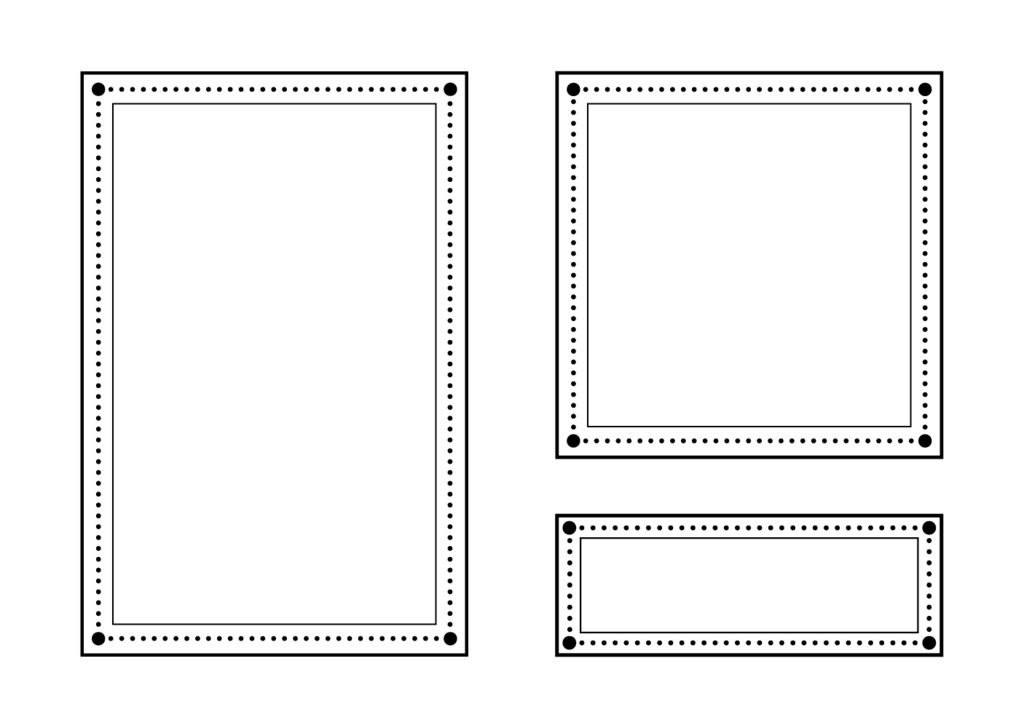 【印刷用高解像度】統一感のある紙面を作る・シンプルな枠素材集