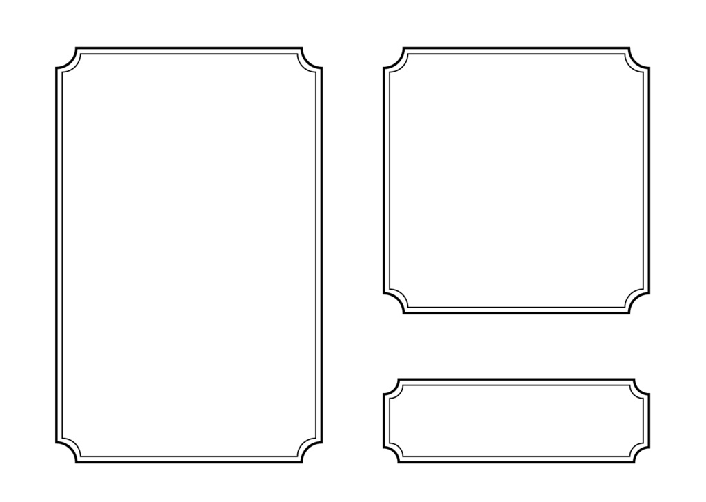 【印刷用高解像度】統一感のある紙面を作る・シンプルな枠素材集