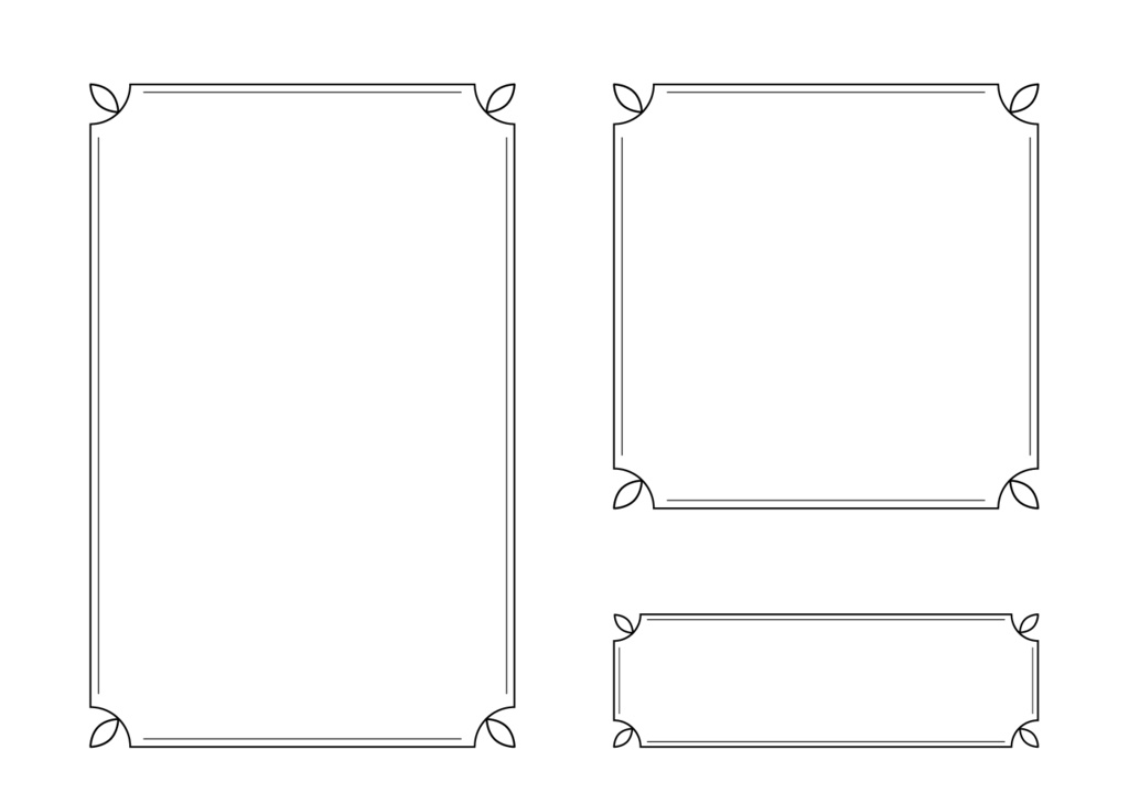 【印刷用高解像度】統一感のある紙面を作る・シンプルな枠素材集