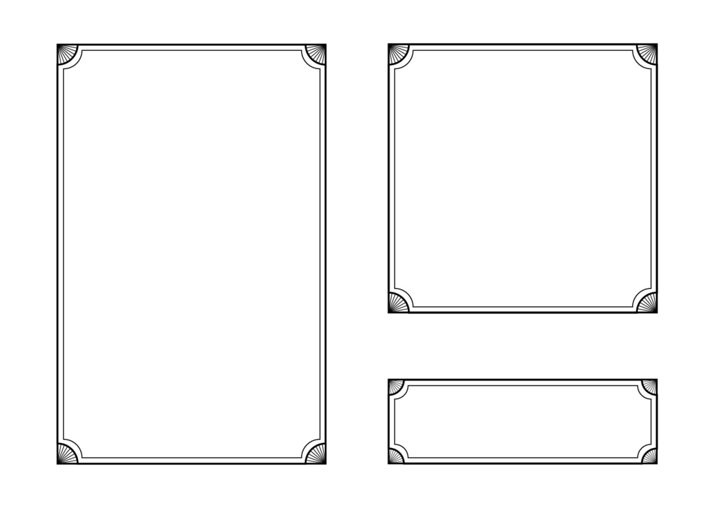 【印刷用高解像度】統一感のある紙面を作る・シンプルな枠素材集
