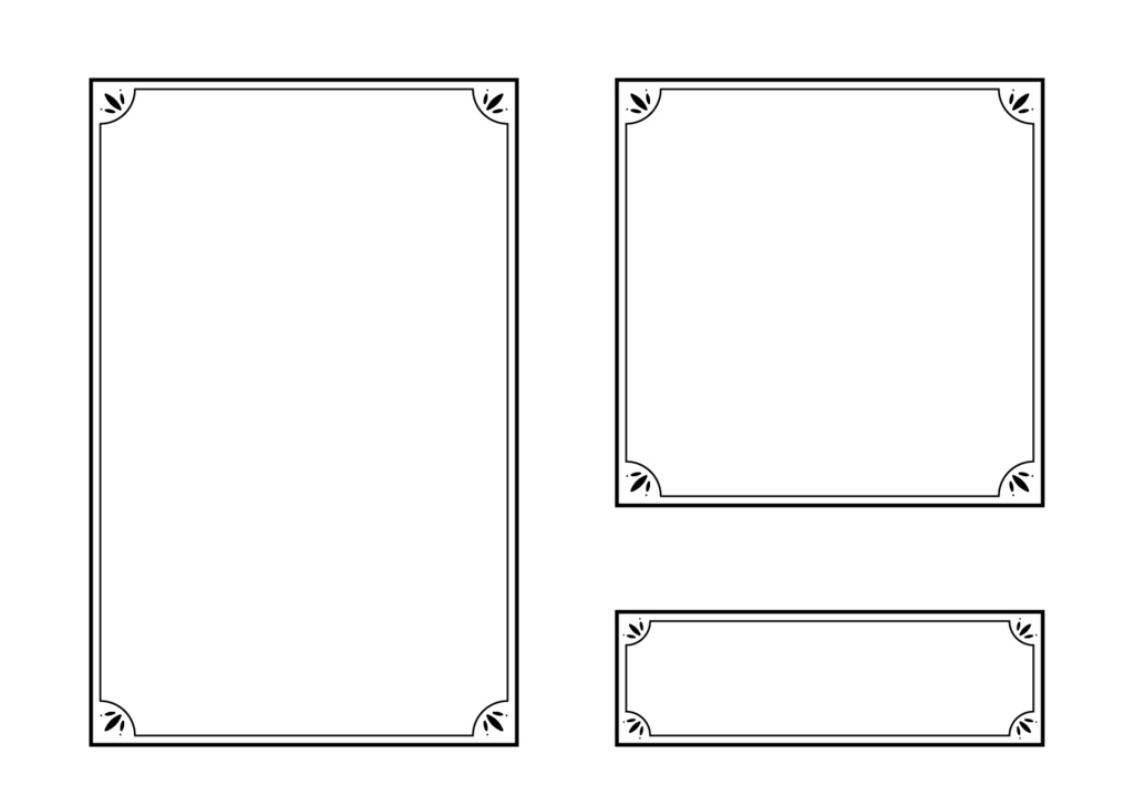 【印刷用高解像度】統一感のある紙面を作る・シンプルな枠素材集