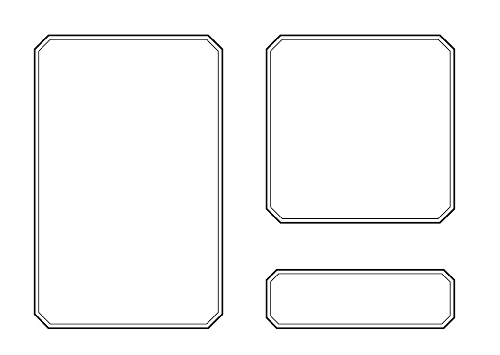 【印刷用高解像度】統一感のある紙面を作る・シンプルな枠素材集